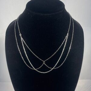 Hand Crafted Silver Multi-Layer Necklace